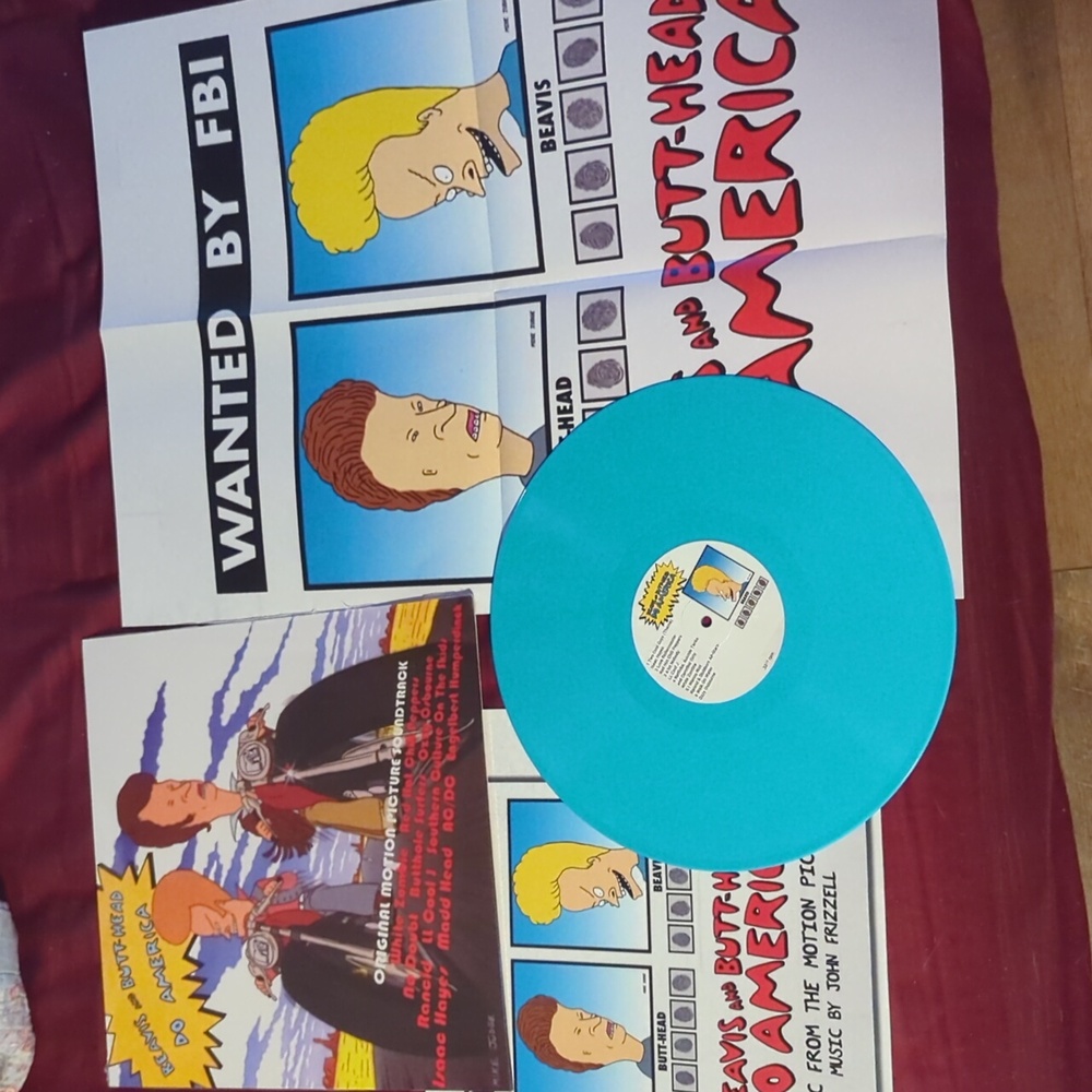 Beavis and Butthead Do America soundtrack blue vinyl lp